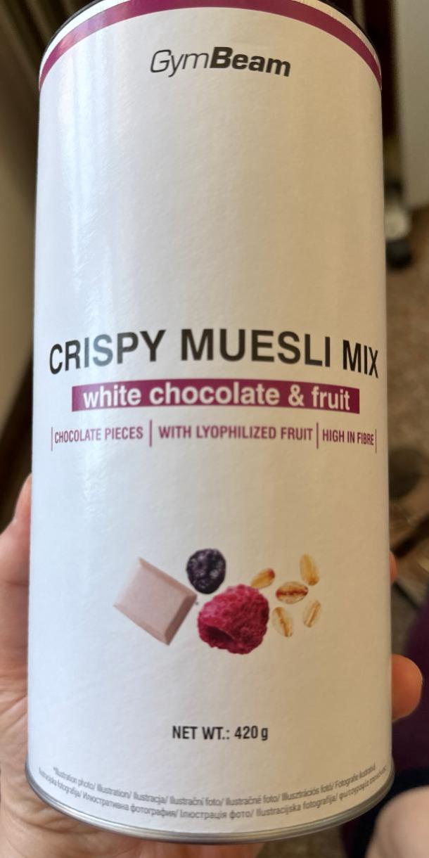 Fotografie - Crispy muesli mix white chocolate & fruit GymBeam