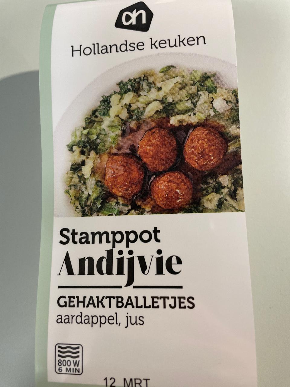 Fotografie - Hollandse keuken Stamppot Andijvie ah