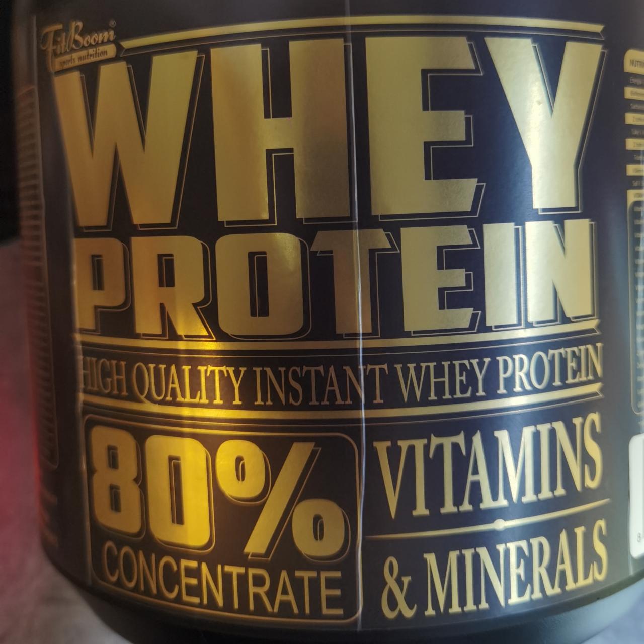 Fotografie - Whey Protein White Cho. - Strawberry Fitboom