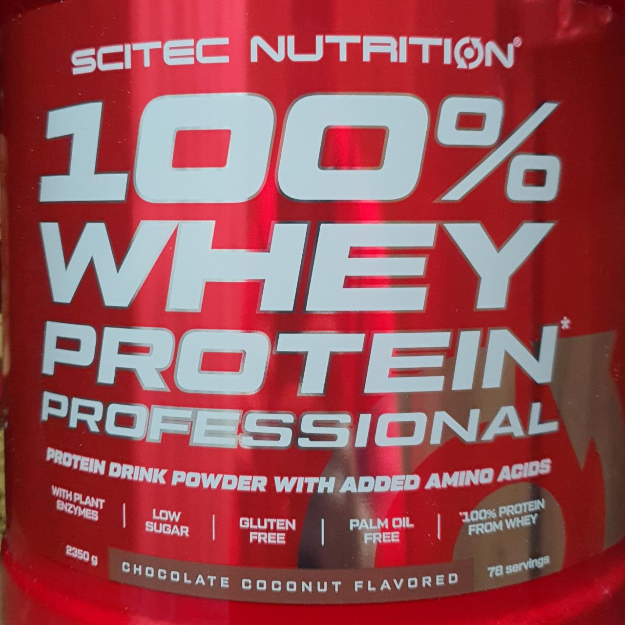 Fotografie - 100% Whey Protein Professional Chocolate Coconut Scitec Nutrition