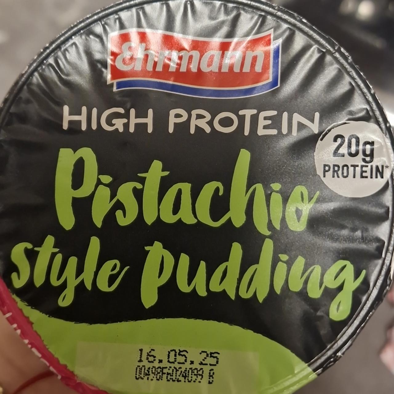 Fotografie - High protein pistachio style pudding Ehrmann