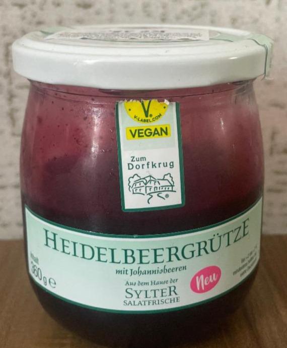 Fotografie - Heidelbeergrütze mit johannisbeeren Zum Dorfkrug