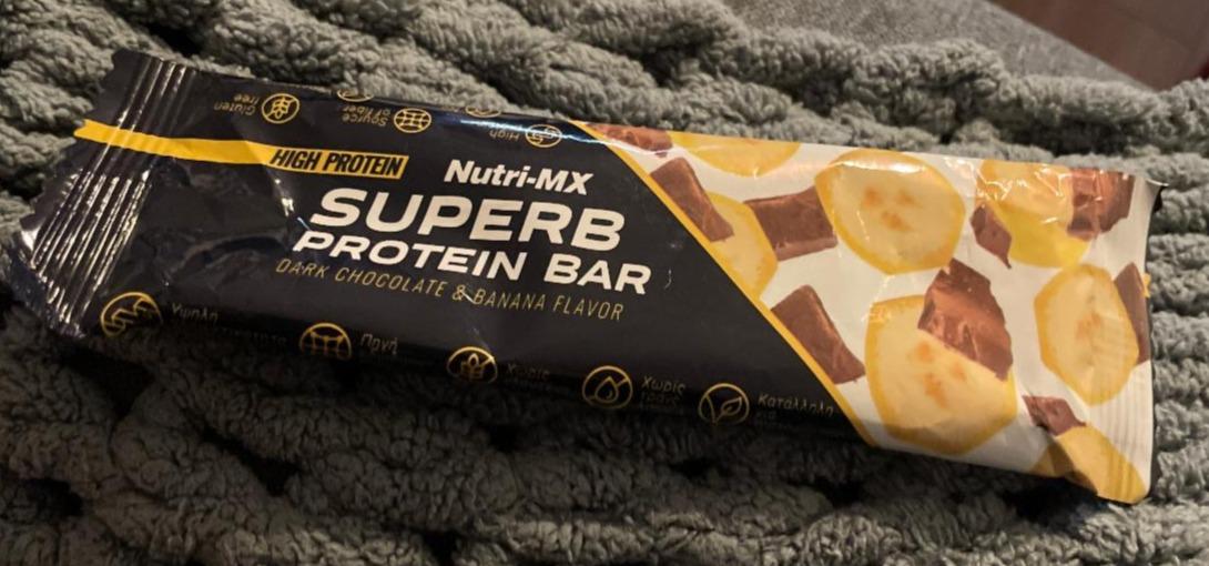 Fotografie - Super Protein Bar Dark Chocolate & Banana Flavor Nutri-MX