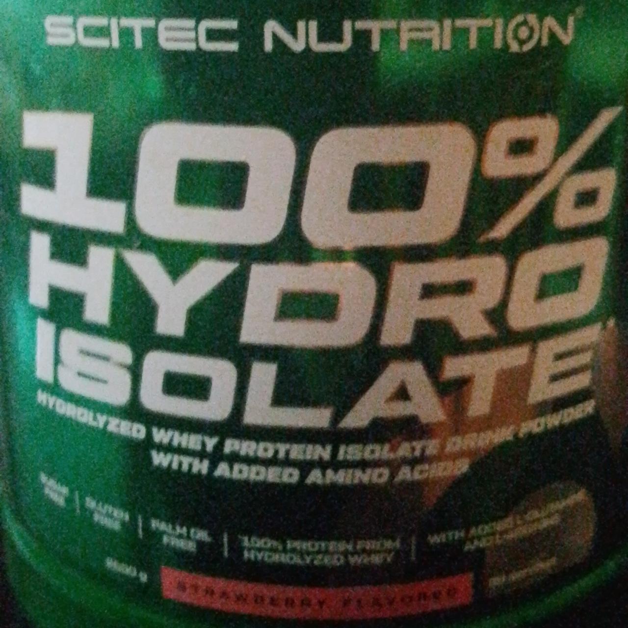 Fotografie - 100% Hydro Isolate Strawberry Flavored Scitec Nutrition