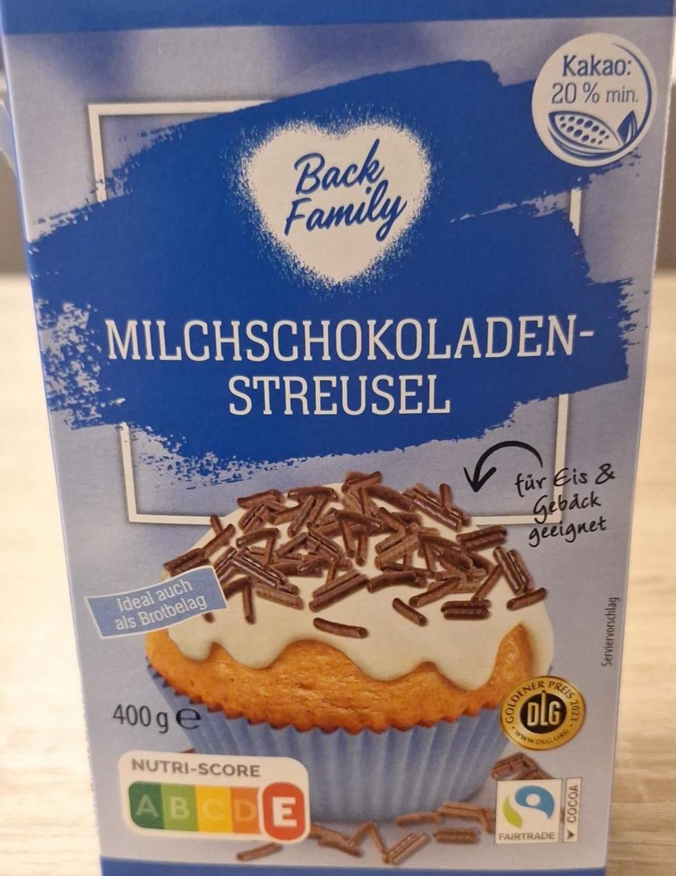 Fotografie - Milchschokoladen-Streusel Back Family