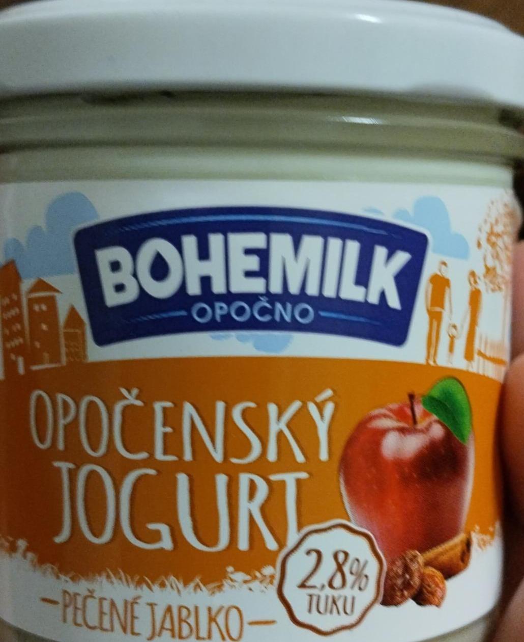 Fotografie - Opočenský jogurt pečené jablko 2,8% tuku Bohemilk