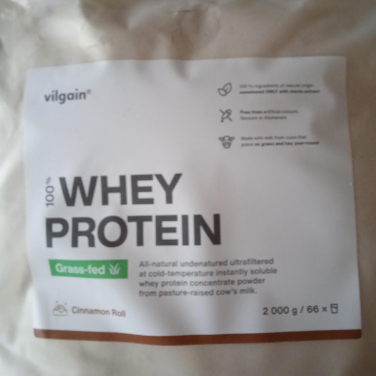 Fotografie - 100% whey protein grass-fed cinnamon roll Vilgain