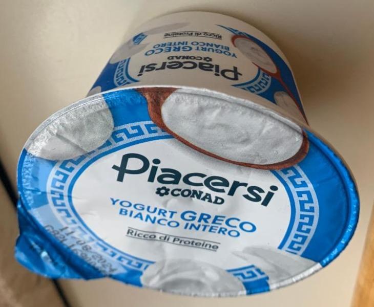 Fotografie - Piacersi Conad yogurt GRECO bianco intero Ricco di proteine