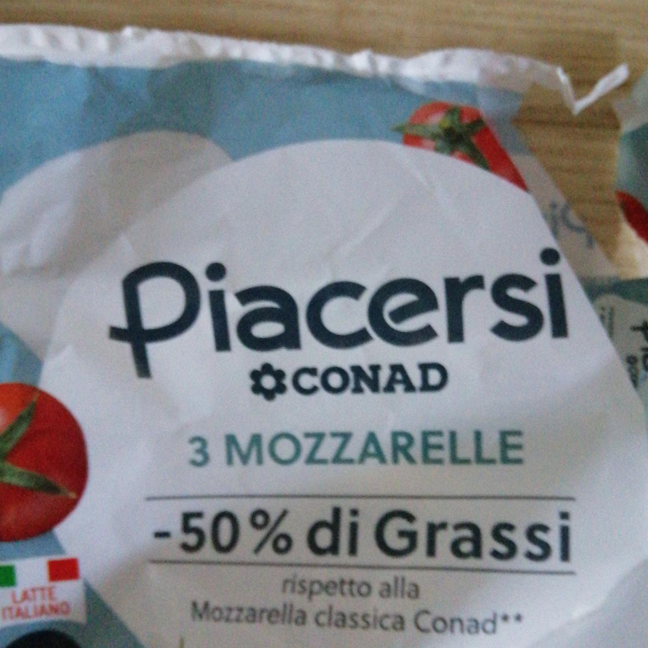 Fotografie - Mozzarella -50% di grassi Piacersi Conad