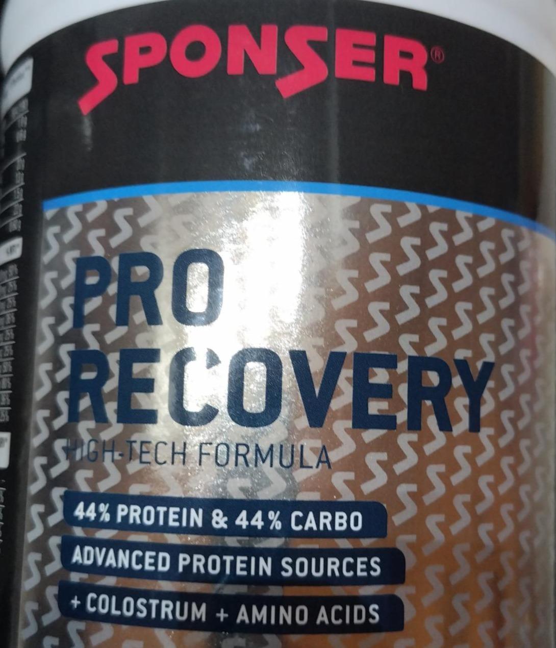 Fotografie - Pro recovery high-tech formula Sponser