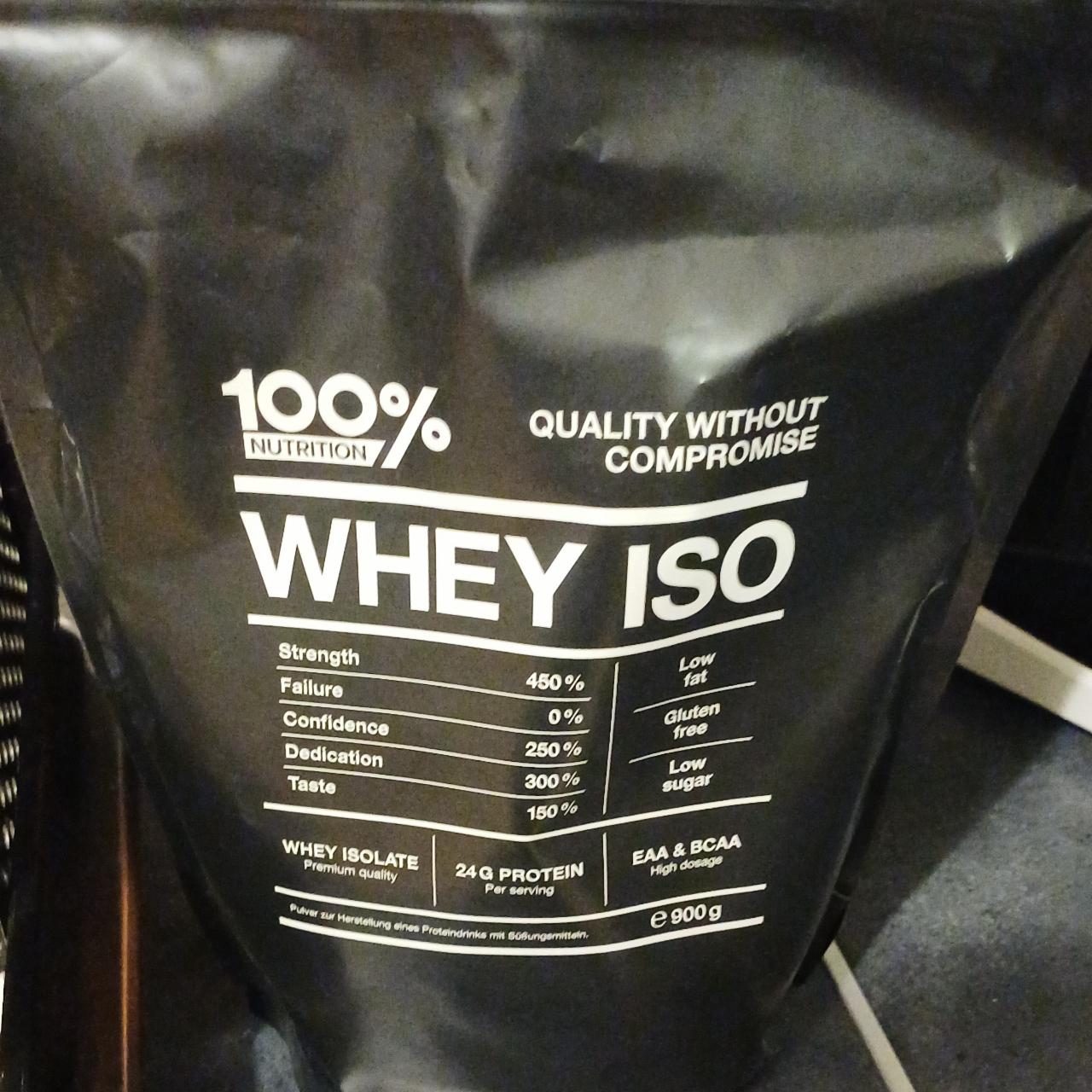 Fotografie - Whey Iso Vanilla Cookie Geschmack 100% Nutrition