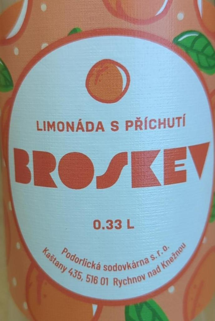 Fotografie - Limonáda s příchutí broskev Podorlická sodovkárna