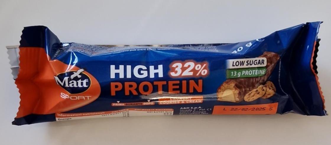 Fotografie - High Protein 32% Cookies & Cream Matt Sport