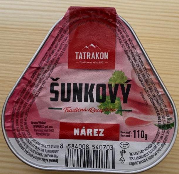 Fotografie - šunkový nárez Tatrakon