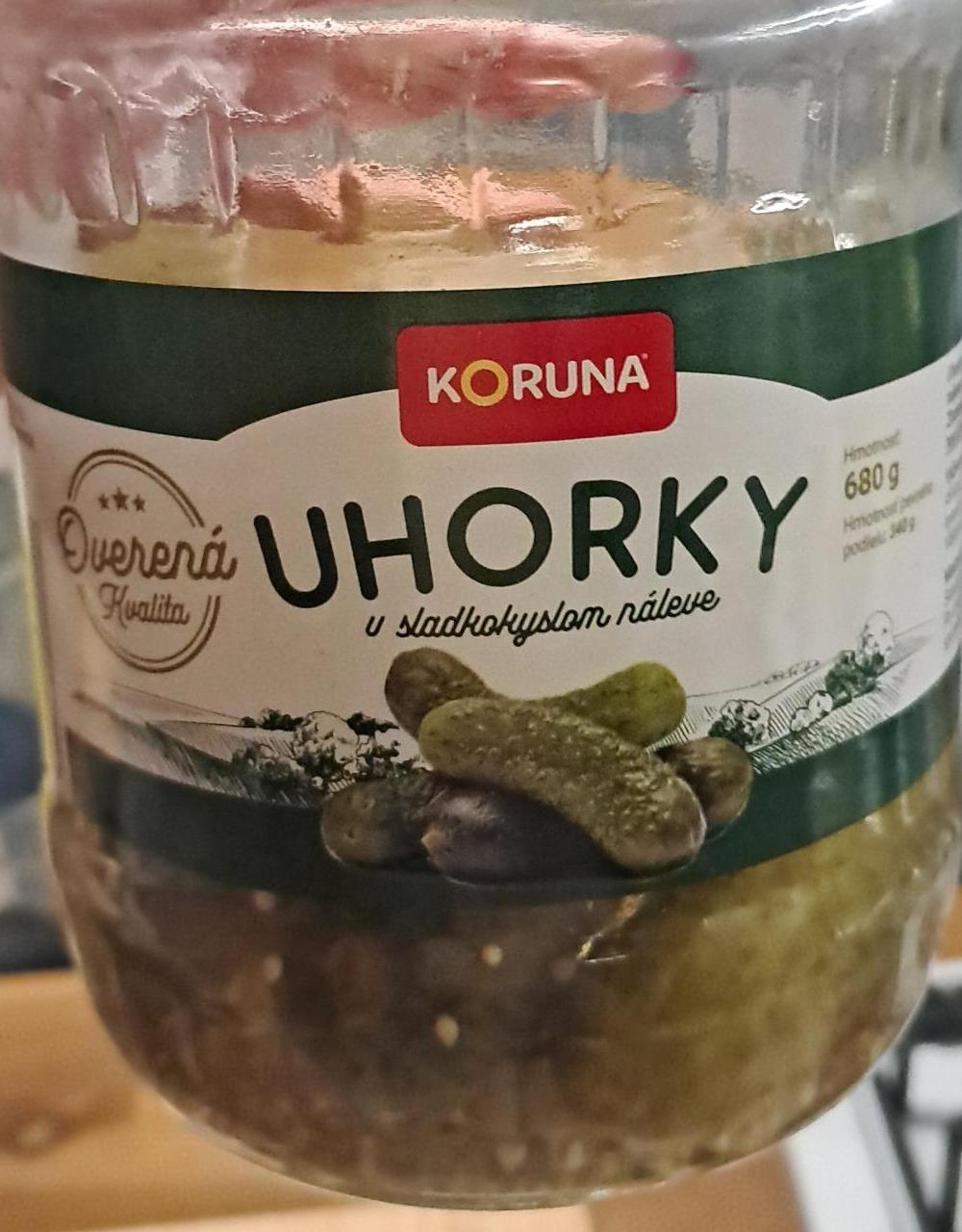 Fotografie - Uhorky v sladkokyslom náleve Koruna