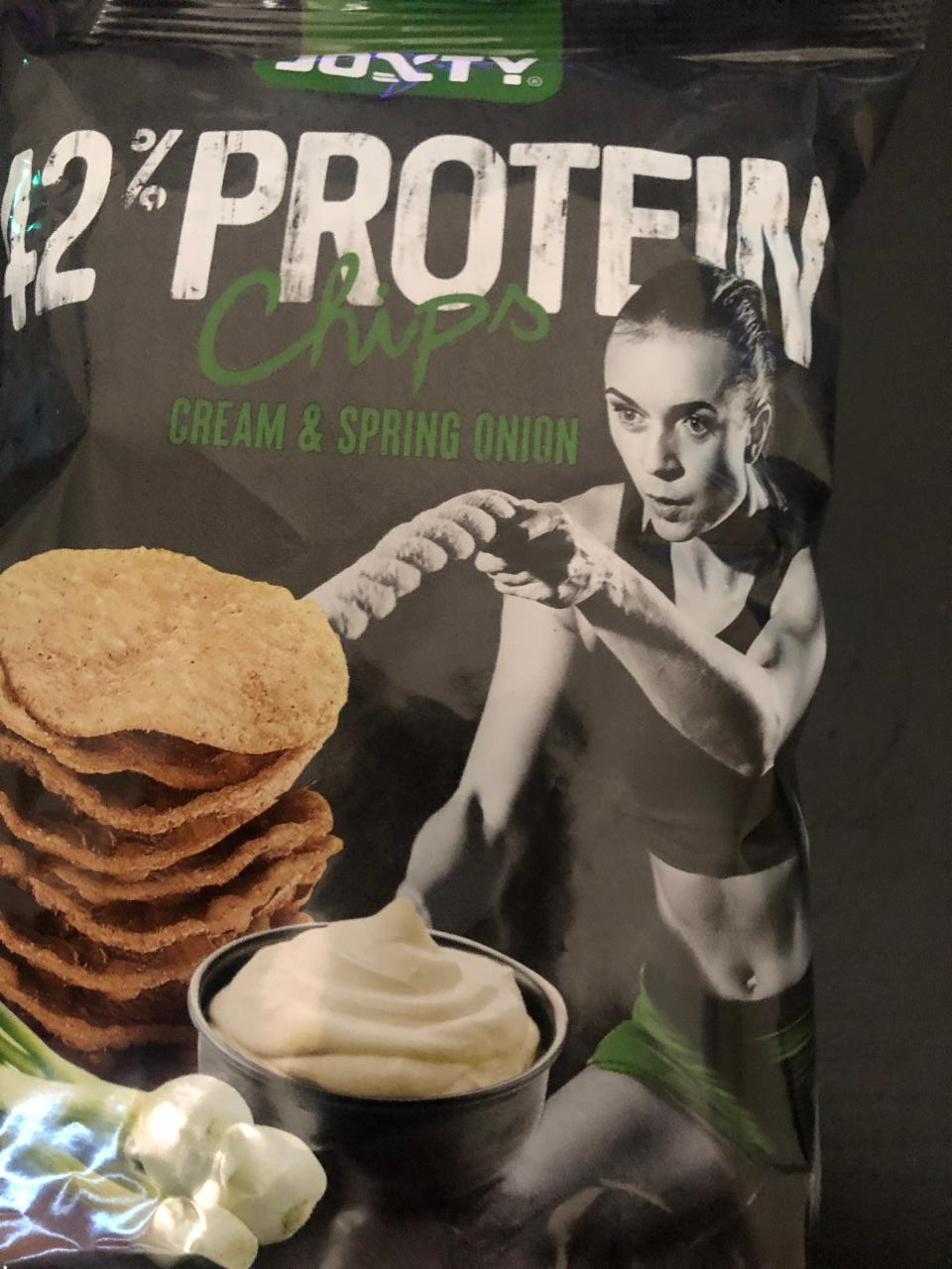 Fotografie - 42% protein chips cream & spring onion Joxty