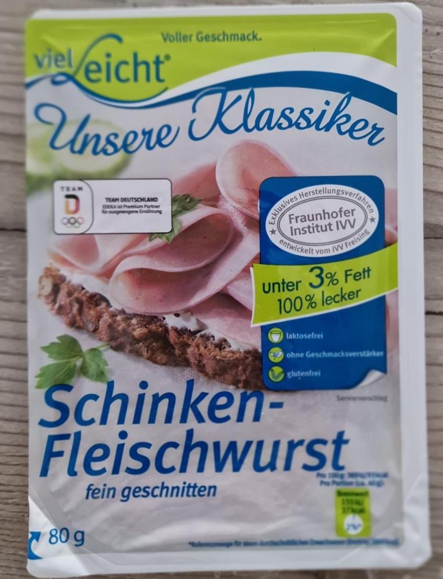 Schinken-Fleischwurst Viel Leicht nutričné a kJ hodnoty kalórie, 