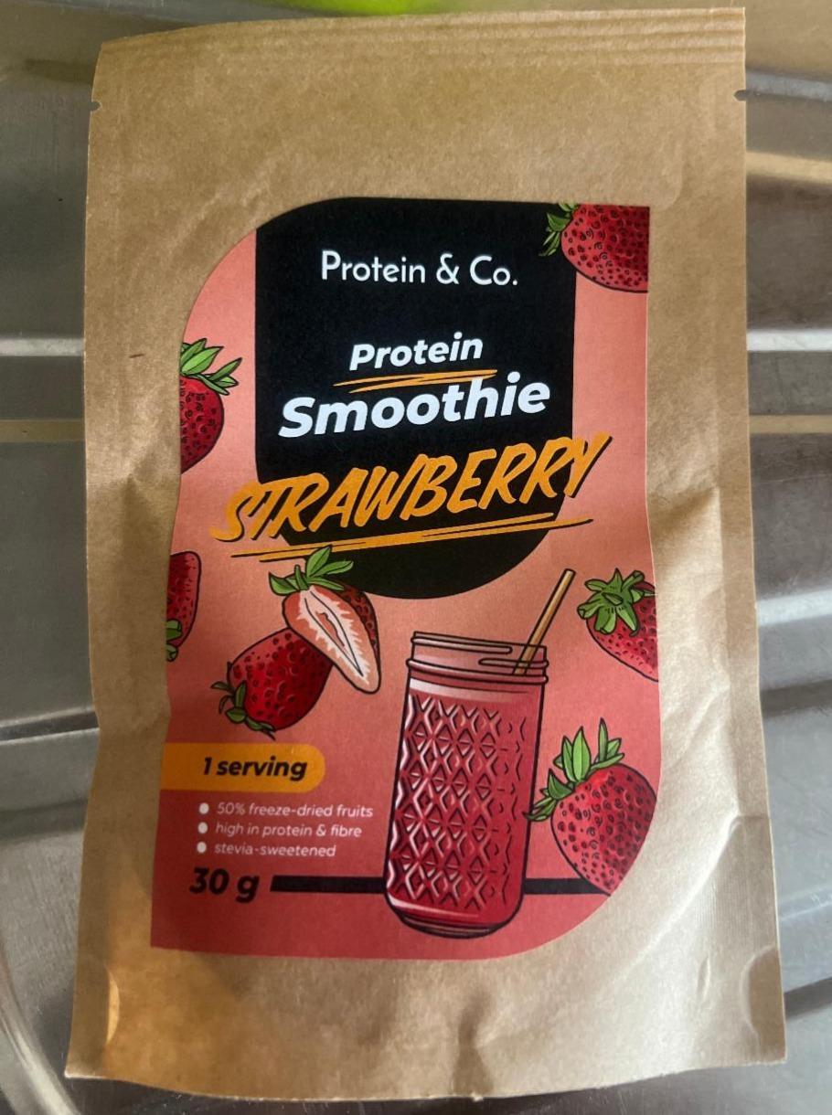 Fotografie - Protein Smoothie Strawberry Protein & Co.