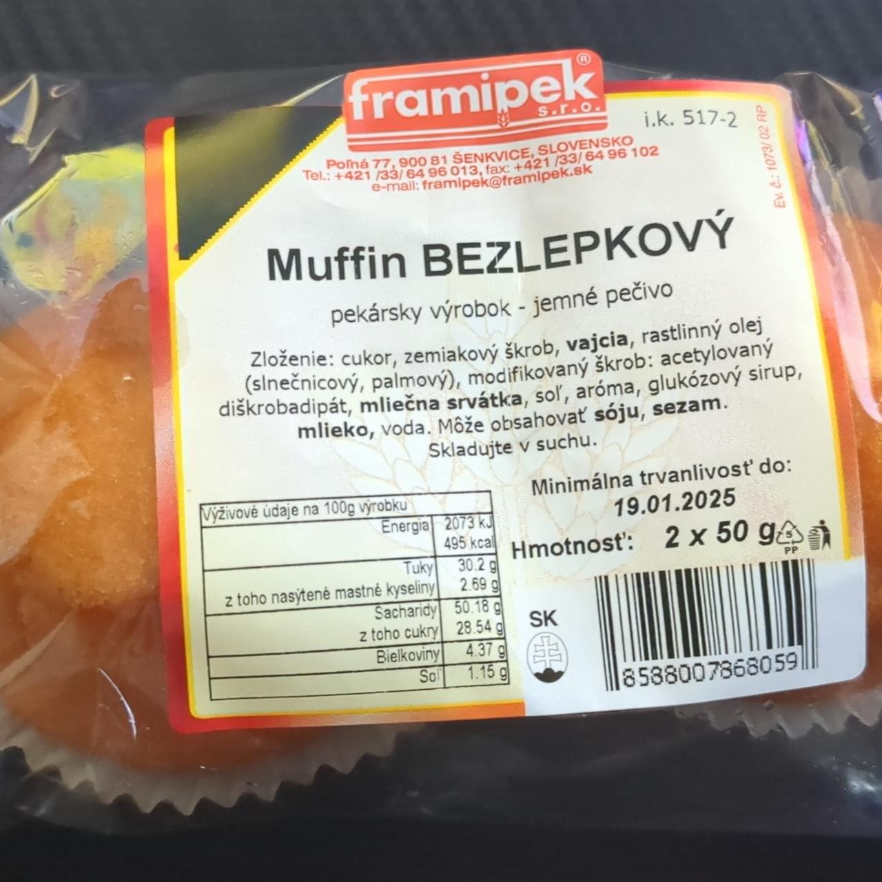 Fotografie - Muffin Bezlepkový Framipek