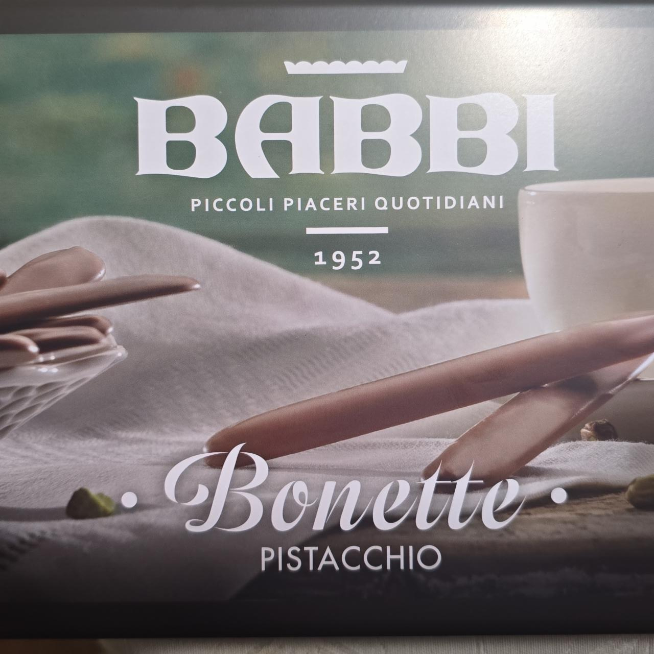 Fotografie - Bonette Pistacchio Babbi