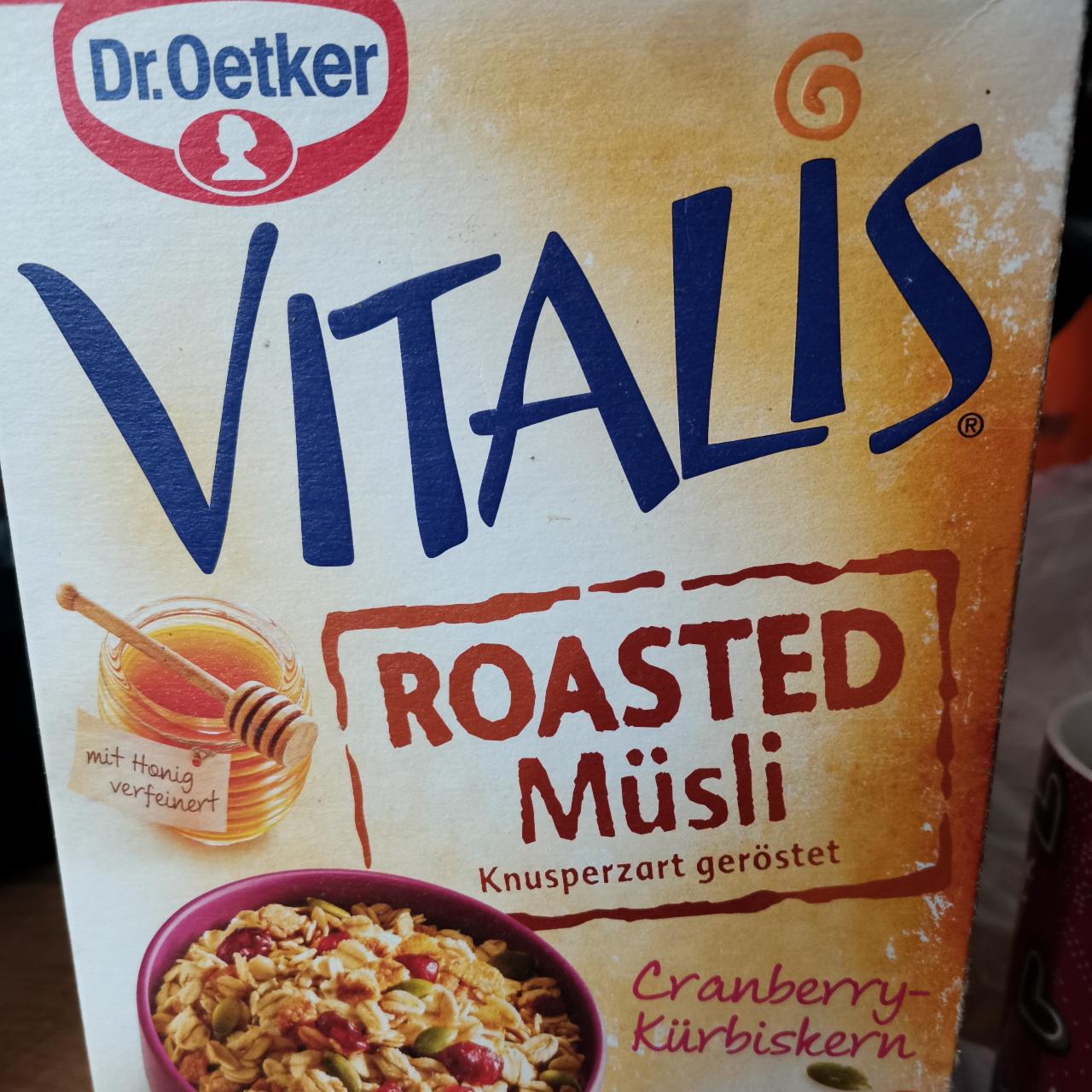 Fotografie - Vitalis roasted müsli cranberry kürbiskern Dr. Oetker