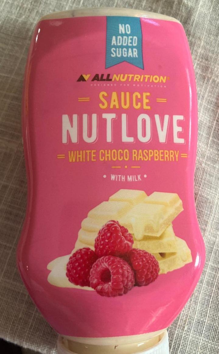 Fotografie - Sauce Nutlove White Choco Raspberry Allnutrition