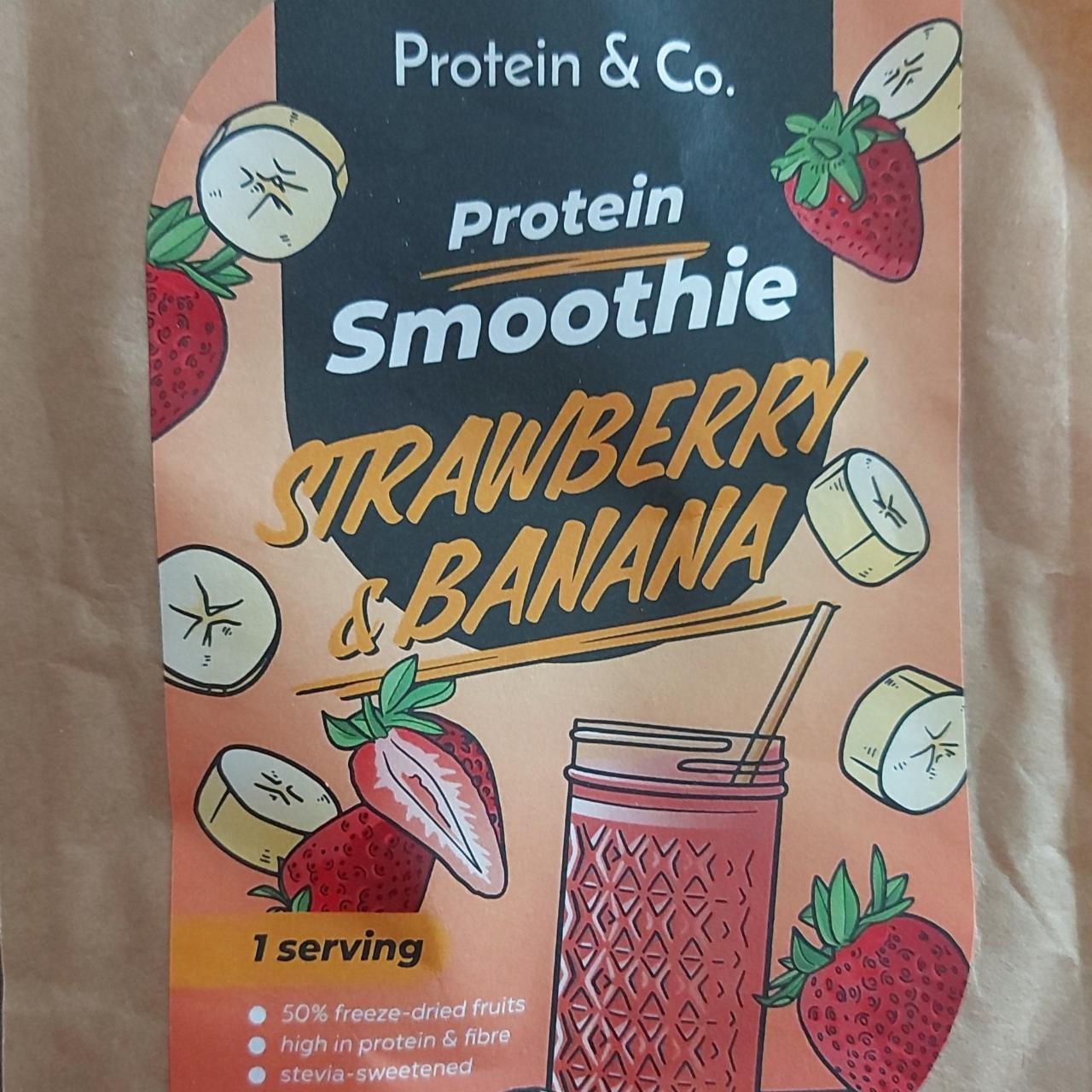 Fotografie - Protein smoothie strawberry & banana Protein & Co.