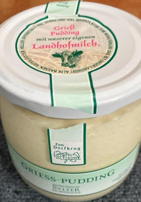 Fotografie - Grieẞ-Pudding Landhofmilch Zum Dorfkrug