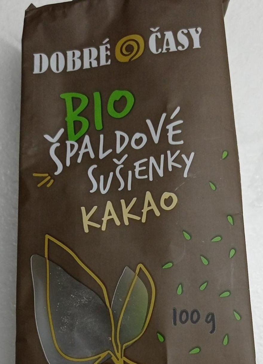 Fotografie - Bio Sušienky špaldové kakao Dobré časy