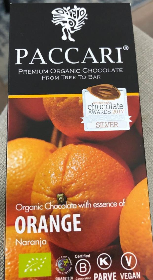 Fotografie - Organic Chocolate with essence of Orange Paccari