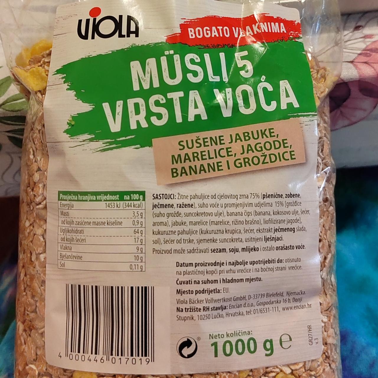 Fotografie - Müsli 5 vrsta voća Viola