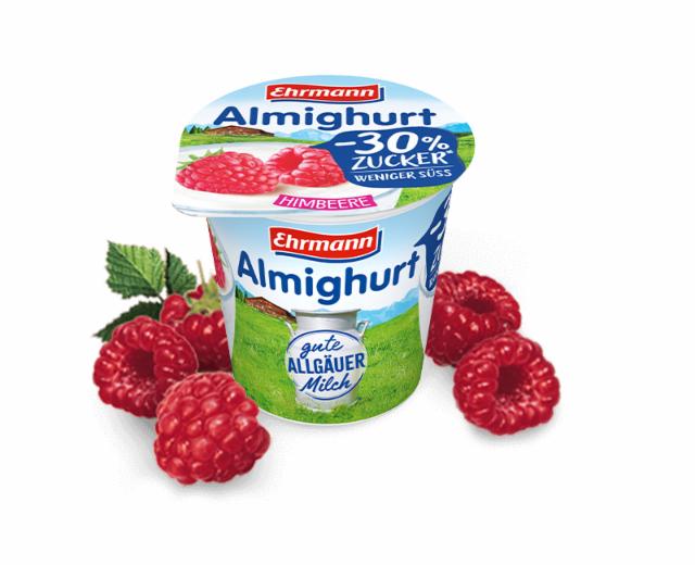 Fotografie - Almighurt Himbeere -30% Zucker Ehrmann