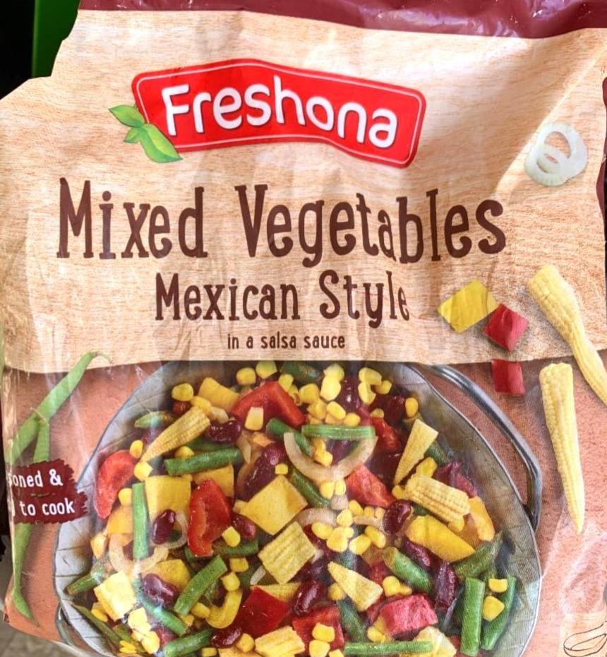 Fotografie - Mixed vegetables mexican style in a salsa sauce Freshona