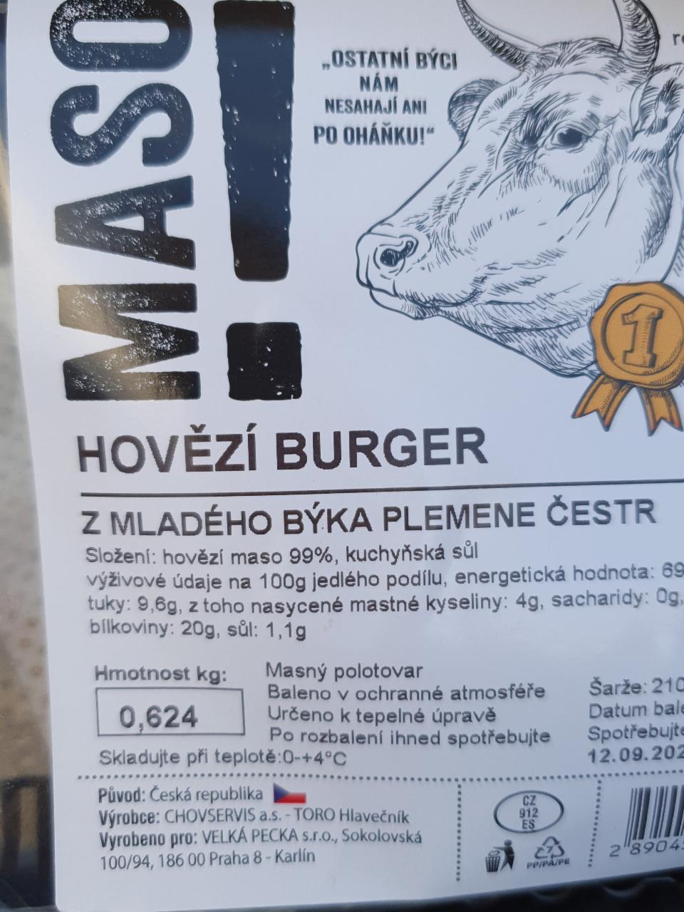 Fotografie - Hovězí Burger z mladého plemene Čestr Maso!