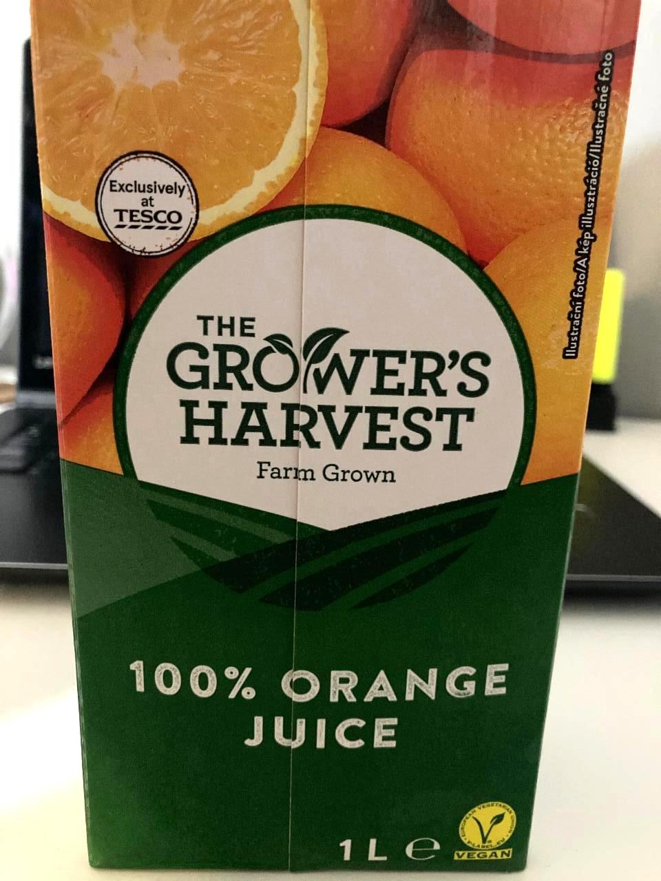 Fotografie - 100% Orange juice The Grower's Harvest