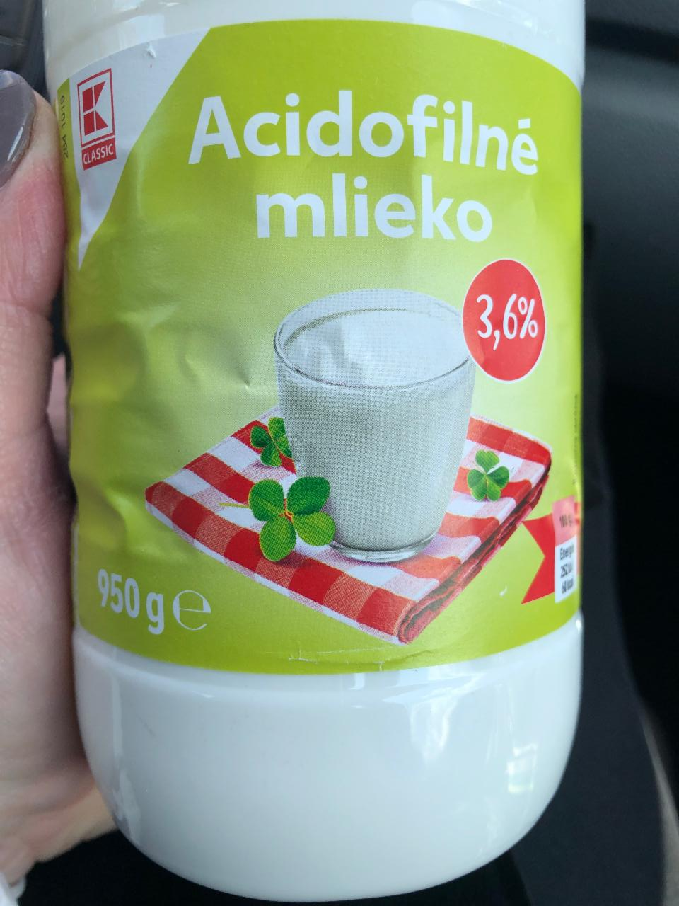 Fotografie - Acidofilné mlieko 3,6% K-Classic