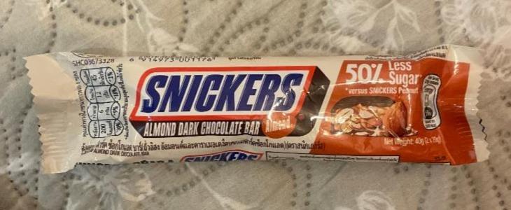 Fotografie - Snickers Almond Dark Chocolate Bar