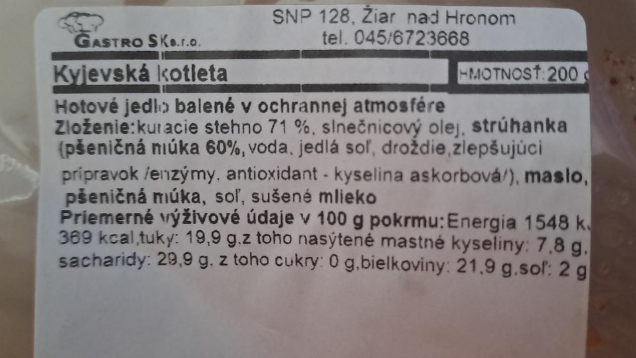 Fotografie - Kyjevská Kotleta Gastro SK