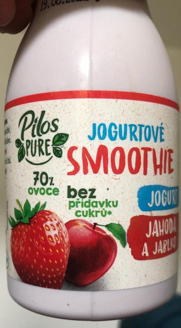 Fotografie - Jogurtové Smoothie jahoda a jablko Pilos Pure