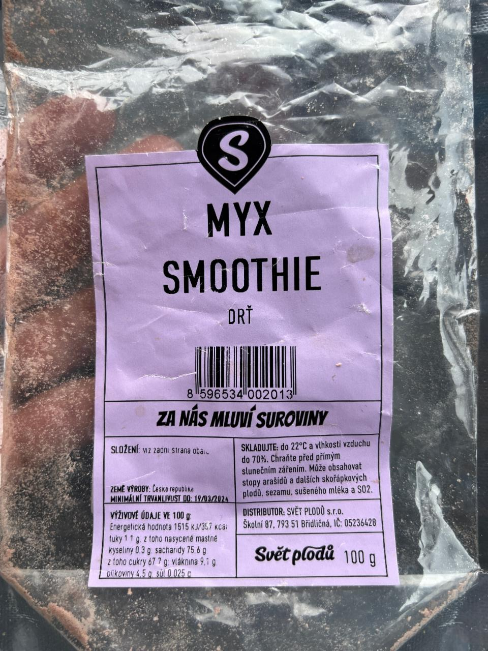 Fotografie - Myx Smoothie drť Svět plodů