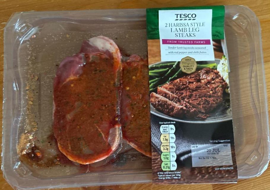 Fotografie - 2 Harissa Style Lamb Leg Steaks Tesco