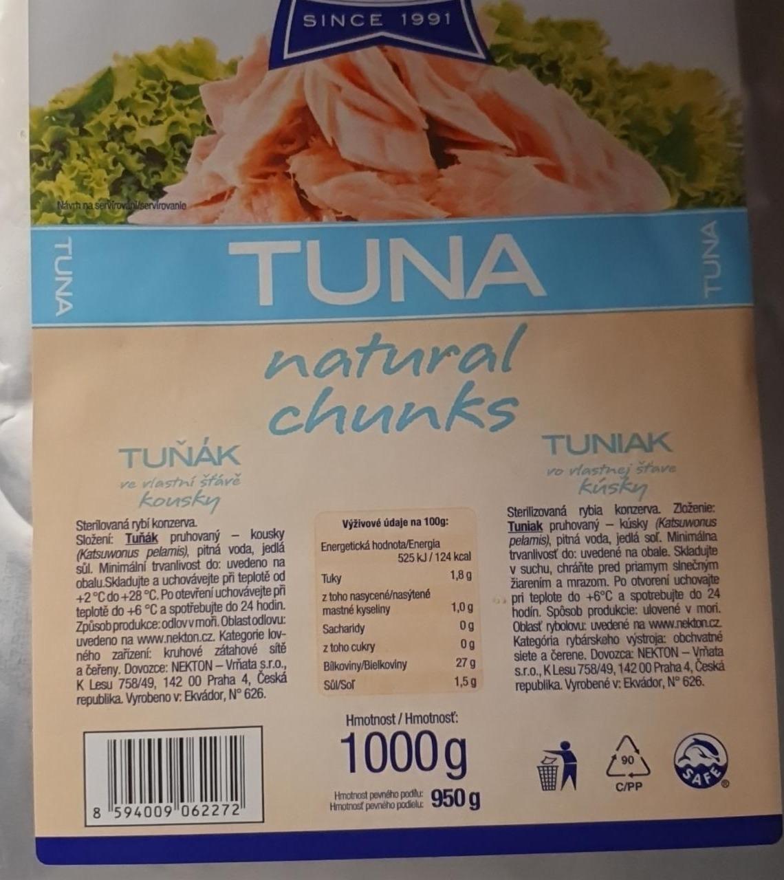 Fotografie - Tuna natural chunks Nekton