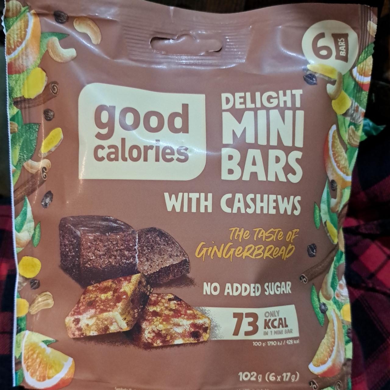 Fotografie - Delight mini bars with cashews gingerbread Good calories