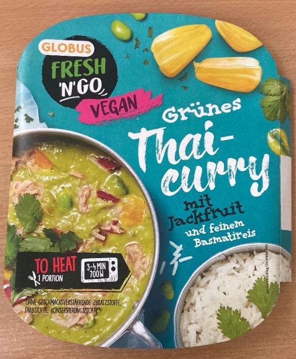 Fotografie - FRESH 'N' GO Grünes Thai Curry mit jackfruit Globus