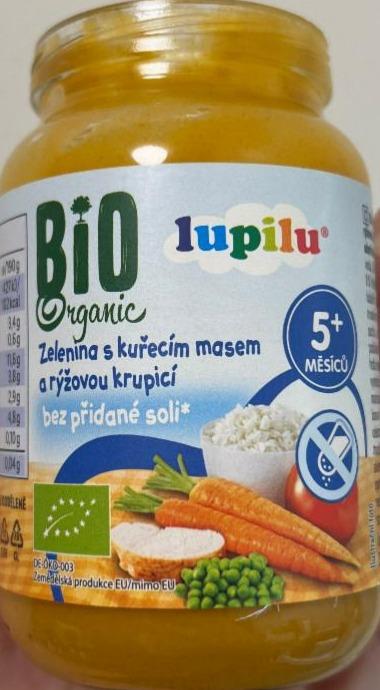 Fotografie - Zelenina s kuřecím masem a rýžovou krupicí Lupilu bio Organic