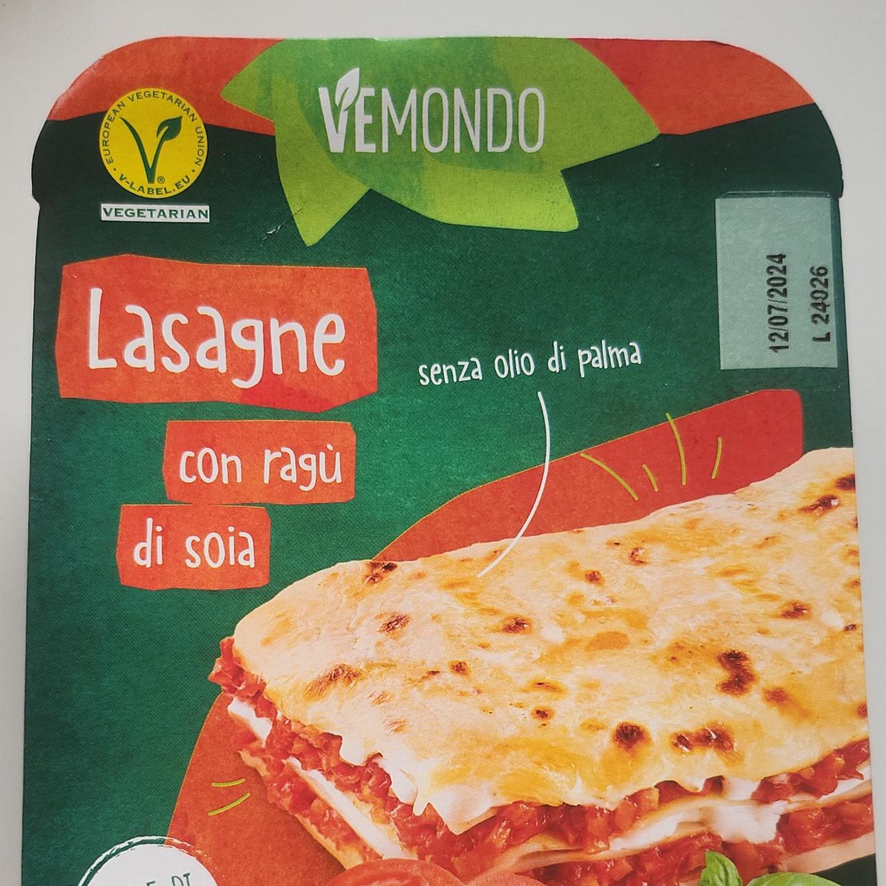 Fotografie - Lasagne con ragú di soia Vemondo