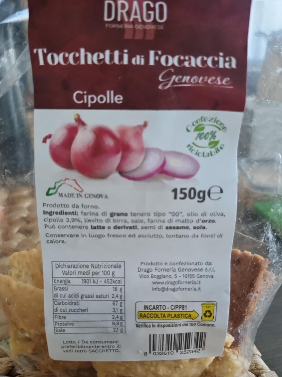 Fotografie - Tocchetti di Focaccia Genovese Cipolle Drago