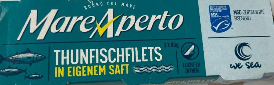 Fotografie - Thunfischfilets in eigenem saft Mare Aperto