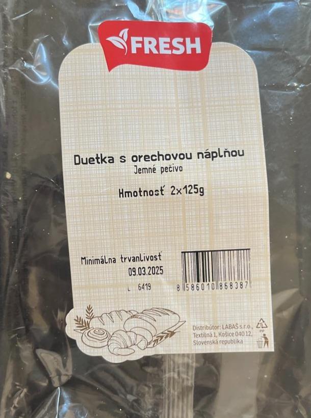 Fotografie - Duetka s orechovou náplňou Fresh