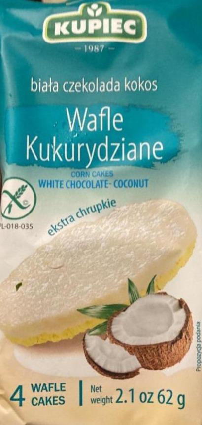 Fotografie - Wafle Kukurydziane Biała Czekolada Kokos Kupiec